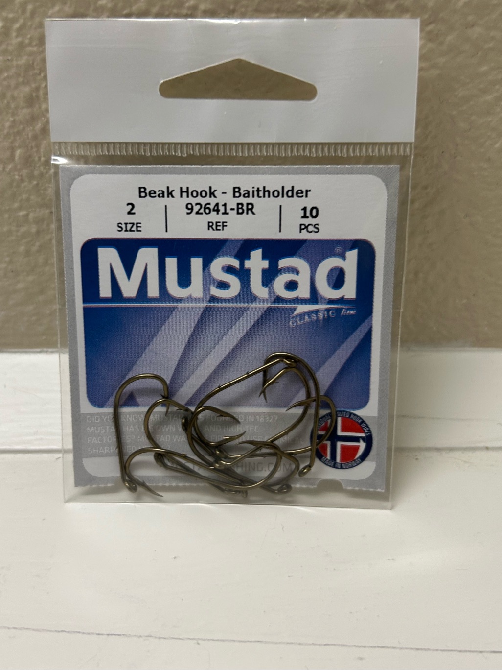 Beak Hook Baitholder - Bronze Fishing Hooks (Size 2, 10 Pcs)